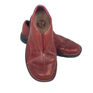 Merrell Tetra Flex Red Bean Leather Shoes Red Size 6.5